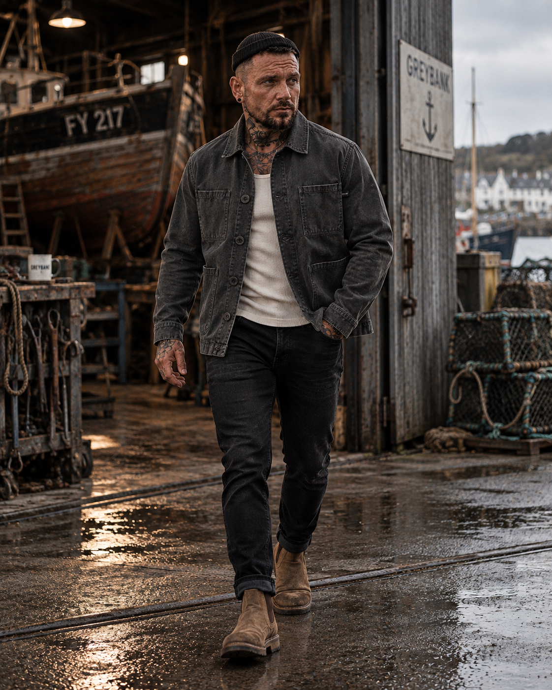 Men's Canvas Chore Jacket / The Cromarty