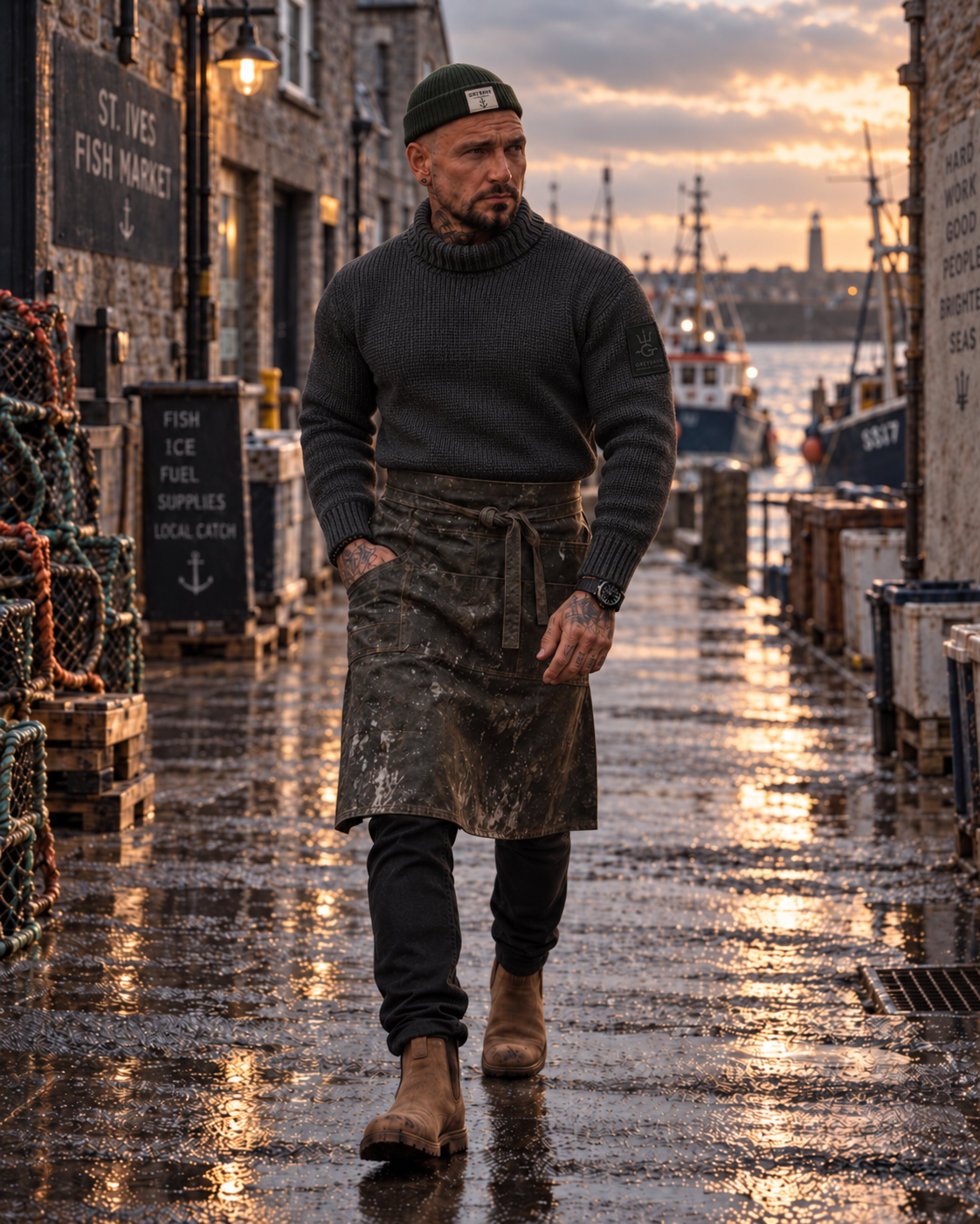 Men's Merino Submariner Roll Neck / The Fisher