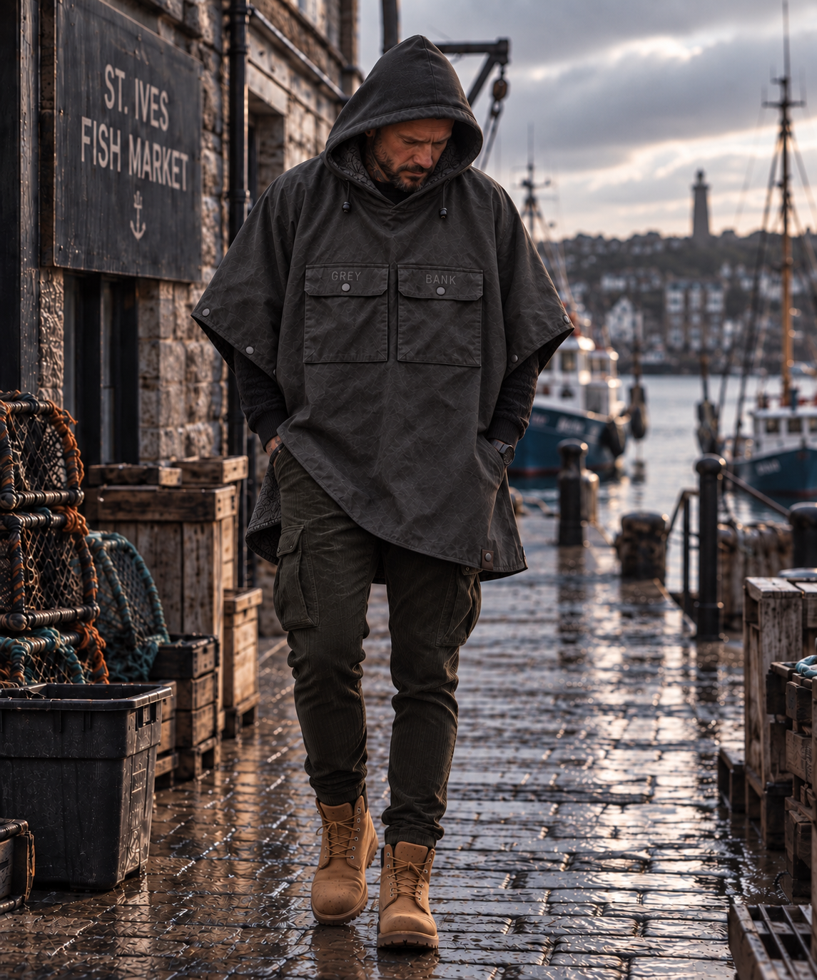 Men's Waxed Fisherman's Poncho / The Runswick