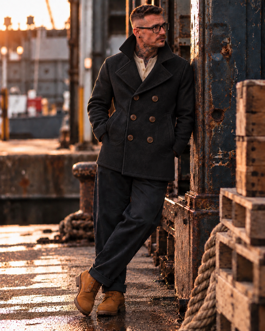 Men's Wool Pea Coat / The Dover